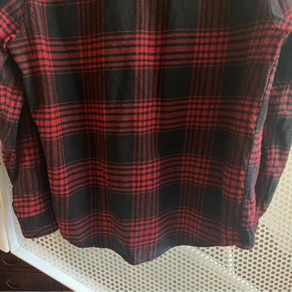 Denim & Flower Ricky Singh Plaid Flannel Button Down Collared Shirt XL Red Black - Picture 4 of 12